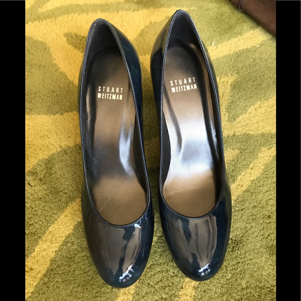 Stuart weitzman blue patent heels